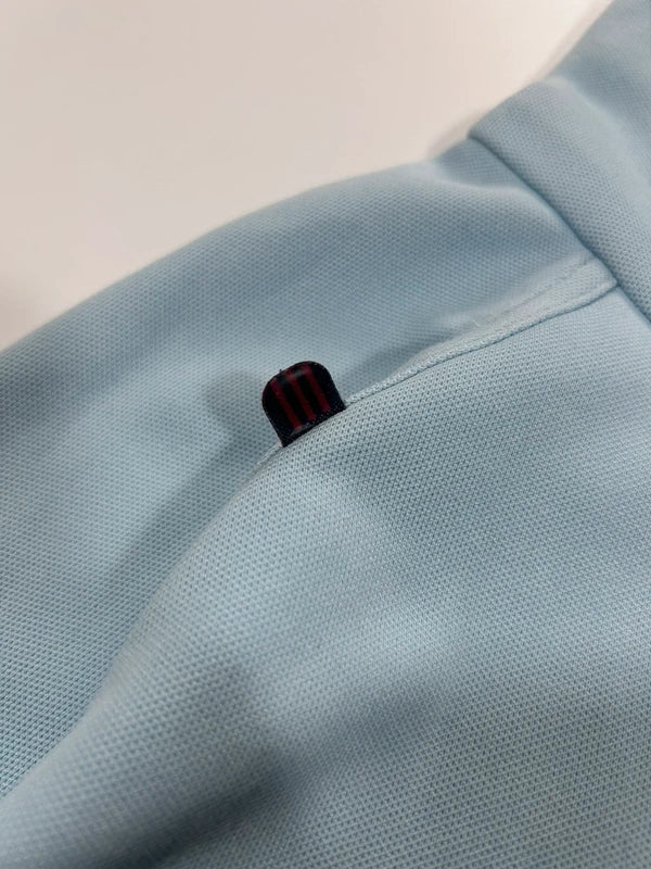 Vintage sky blue zip up sweatshirt adidas 2003 with big dark blue stripe