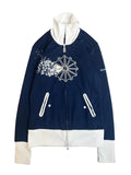 Vintage zip up dark blue Reebok 1996 with UK zip and graphic y2khic