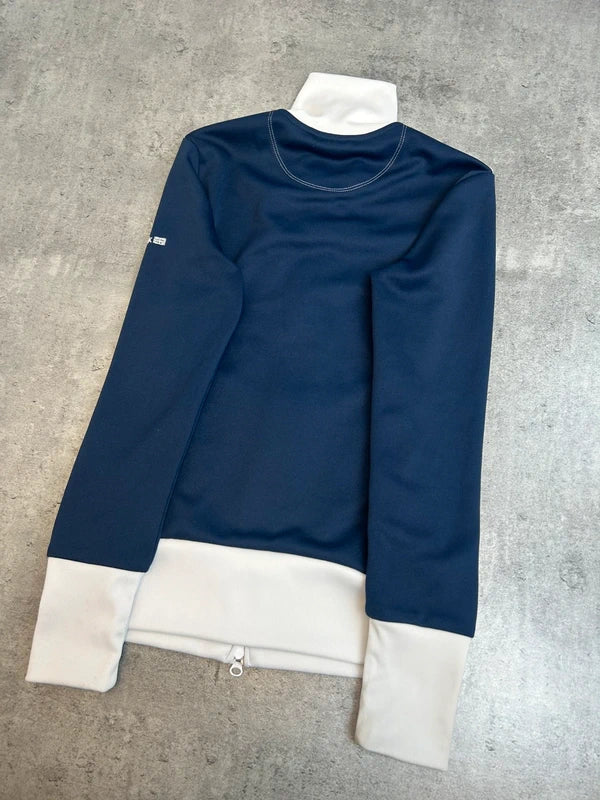 Vintage zip up dark blue Reebok 1996 with UK zip and graphic y2khic