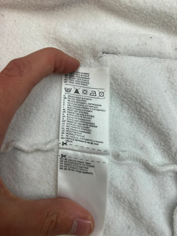 Rozpinana bluza Reebok hoodie biała, wzorzyste rękawy