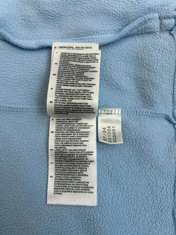 Y2k baby blue adidas hoodie zip up fleece white three stripes vintage 2004