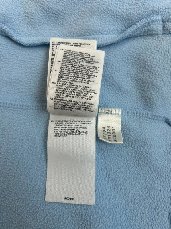 Y2k baby blue adidas hoodie zip up fleece white three stripes vintage 2004