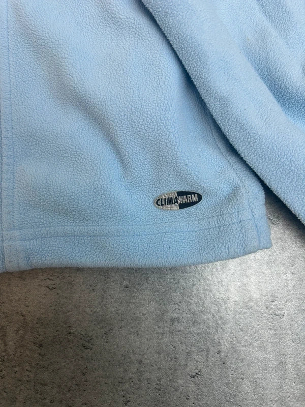 Y2k baby blue adidas hoodie zip up fleece white three stripes vintage 2004