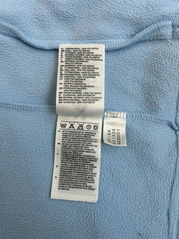 Y2k baby blue adidas hoodie zip up fleece white three stripes vintage 2004