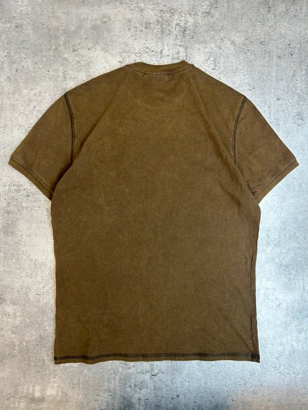 Y2k brown graphic tee with sequins japan style 2000 vintage swag
