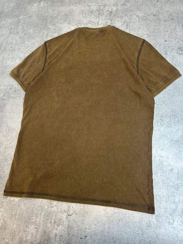 Y2k brown graphic tee with sequins japan style 2000 vintage swag