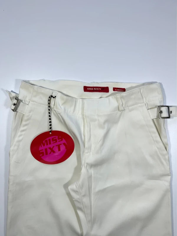 Vintage elegant white flared pants new with tags by Miss Sixty rare vintage