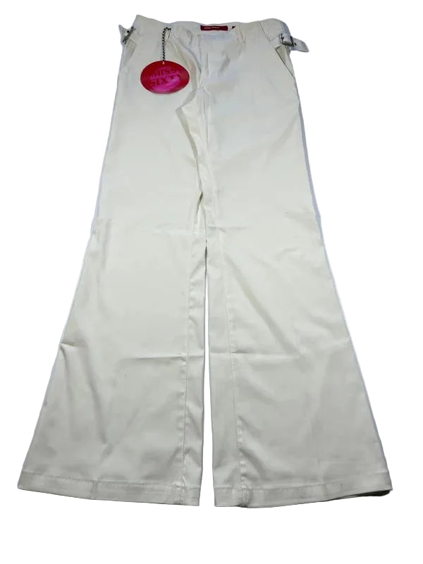 Vintage elegant white flared pants new with tags by Miss Sixty rare vintage