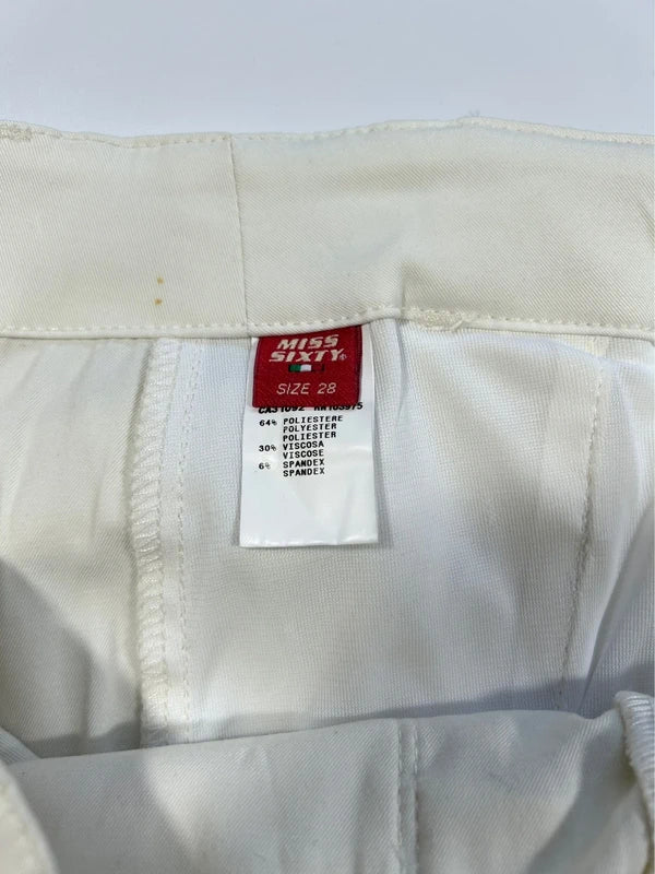 Vintage elegant white flared pants new with tags by Miss Sixty rare vintage