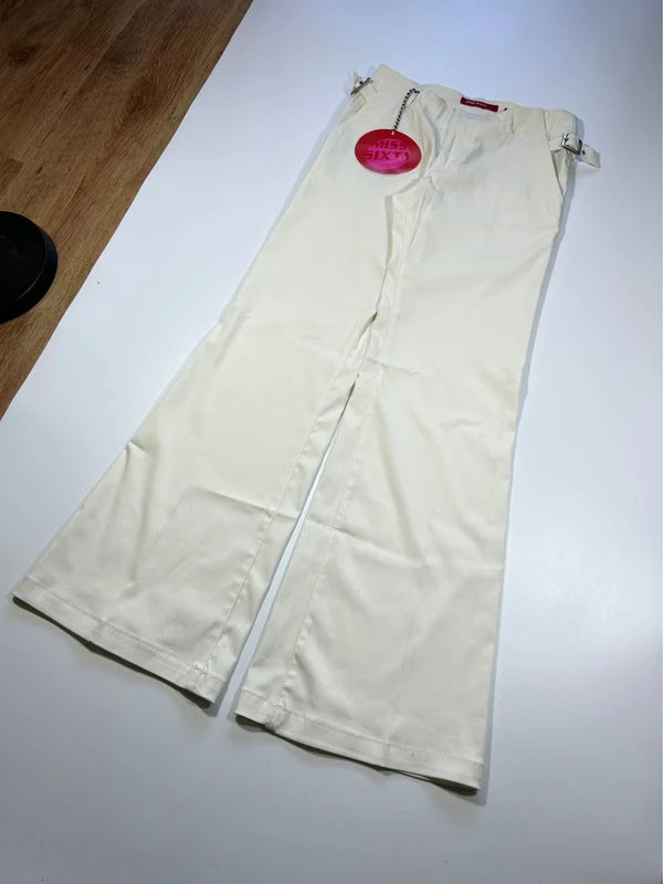 Vintage elegant white flared pants new with tags by Miss Sixty rare vintage