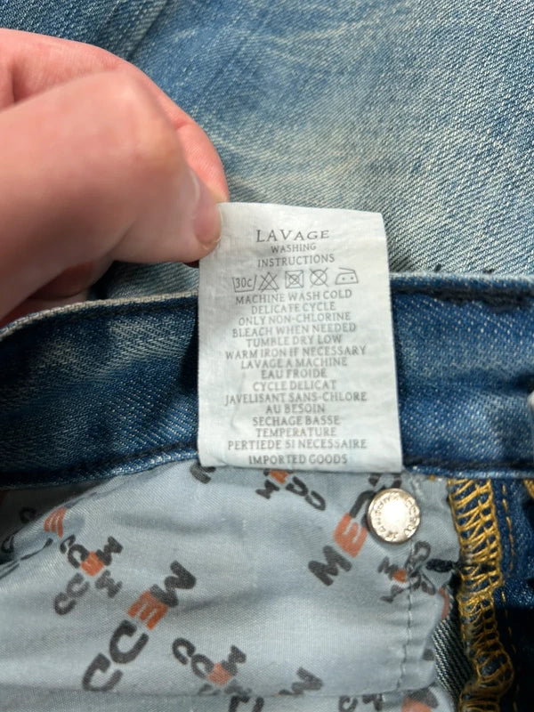 Y2k bootcut denim low rise rare colorful embroidery blue flared washed jeans unique