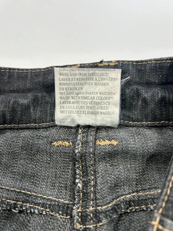 Czarne jeansy Bodyright z kryształkami dżetami Y2K