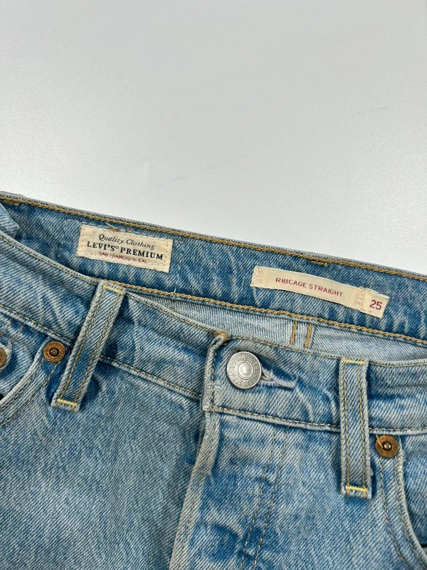Jasne jeansy Levi's Ribcage Straight 25 levis premium
