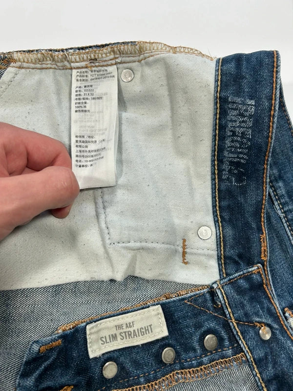Jeansy Abercrombie & Fitch W31 L32 vintage faded grunge