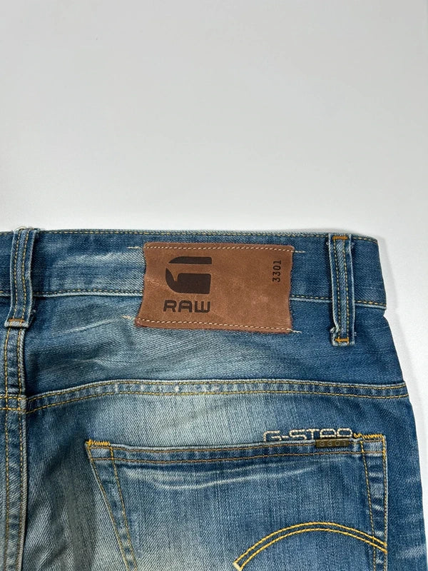 Spodnie jeansowe G-Star Raw 3301 niebieskie W32 L30