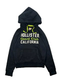 Hollister czarna bluza kangurka XL neonowe napisy haft
