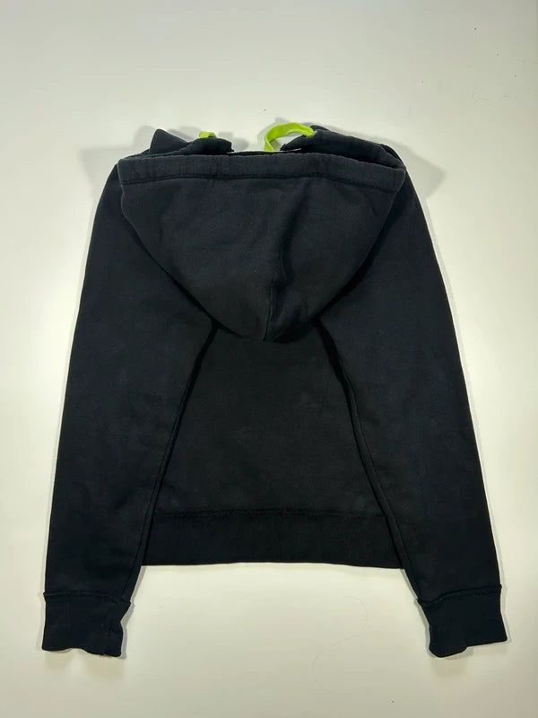 Hollister czarna bluza kangurka XL neonowe napisy haft