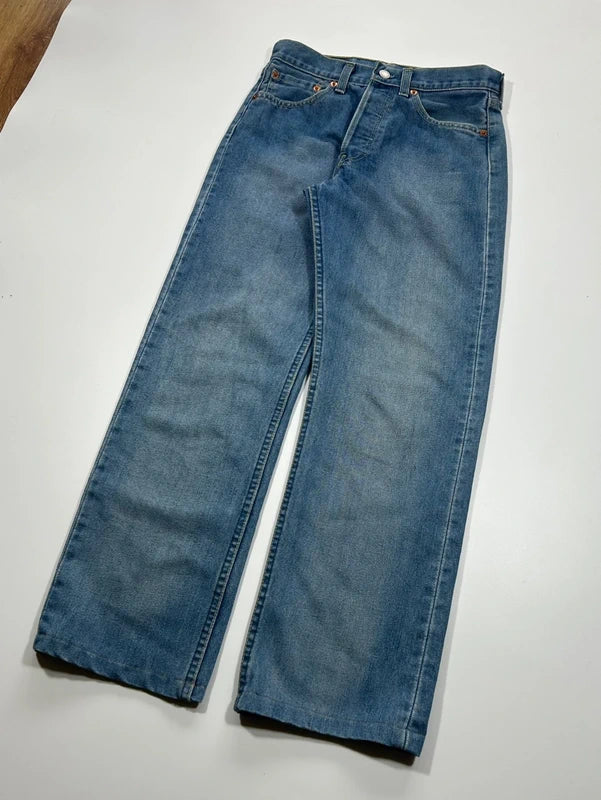 Vintage Levi Straus&CO jeans levis 501 bootcut blue denim W28 L34 uniqur