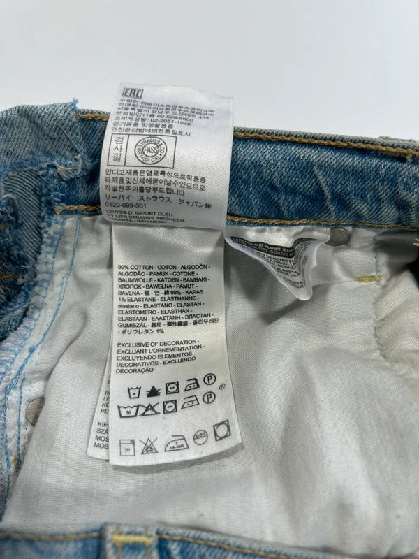 Vintage Levi Straus&CO jeans ribcage straight W25 L27 light blue denim high rise mom jeans