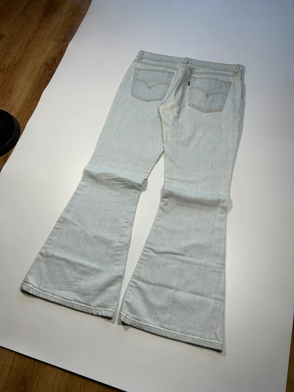 Y2k Levi’s 544 bootcut 2001 flared jeans low rise white denim vintage rare unique