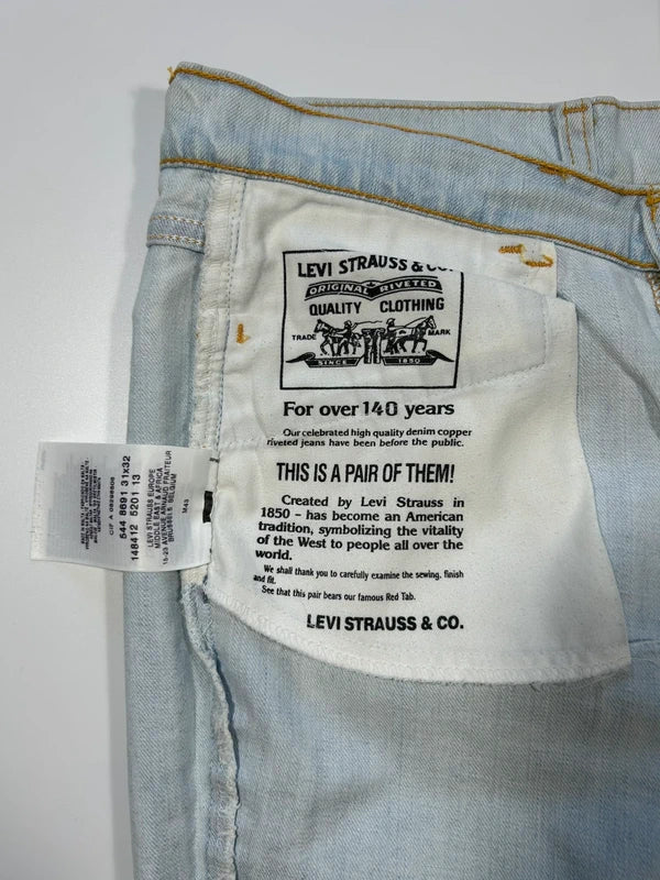 Y2k Levi’s 544 bootcut 2001 flared jeans low rise white denim vintage rare unique