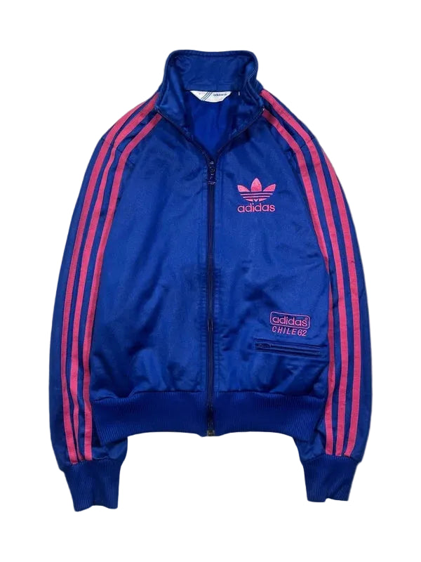Y2k adidas zip up 2010 chile 62 navy blue with pink three stripes archive unique