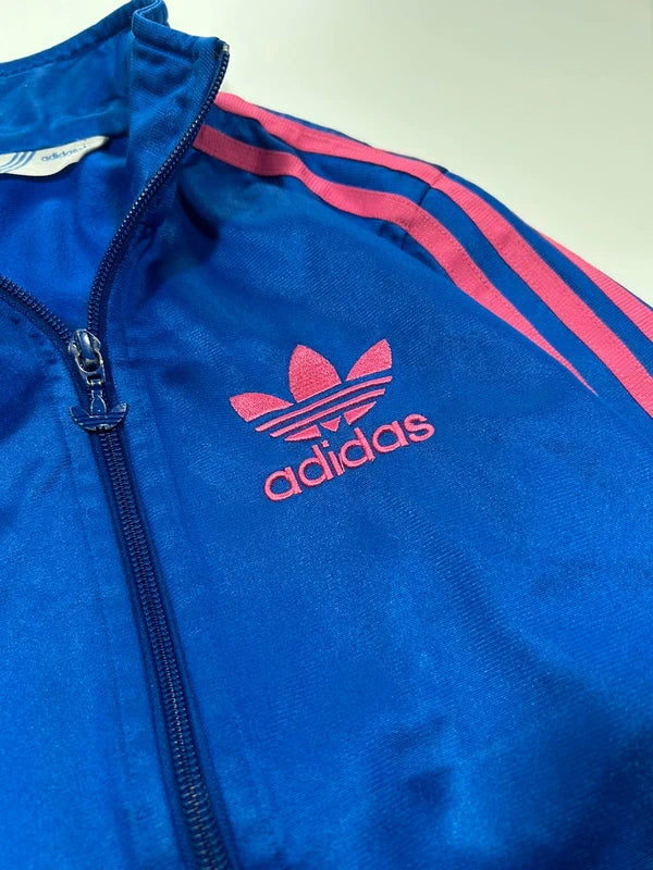 Y2k adidas zip up 2010 chile 62 navy blue with pink three stripes archive unique