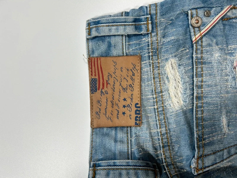 Red Bridge jeansy japan style przetarcia dziury denim vintage