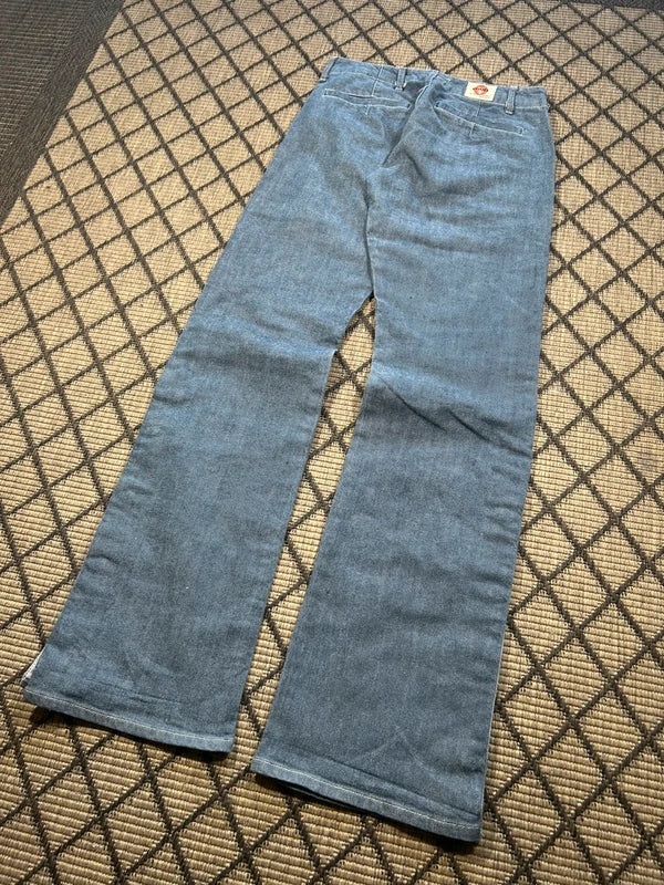 Y2k Michiko Koshino flared jeans unique japan style embroidery archive avant garde