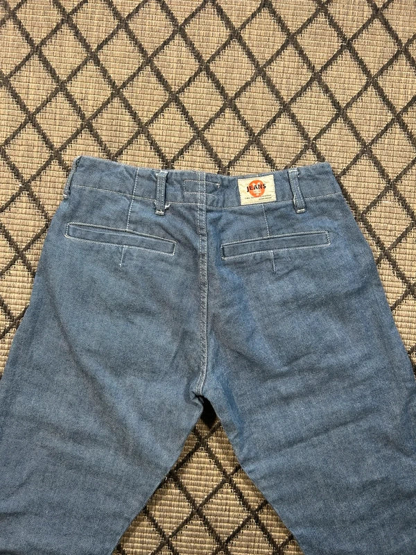 Y2k Michiko Koshino flared jeans unique japan style embroidery archive avant garde