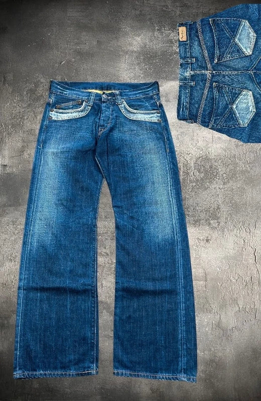 Pepe Jeans London jeansy y2k archive szerokie nogawki vintage