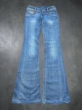 Y2k Diesel slim flared jeans Louvely W25 L34 blue low rose denim