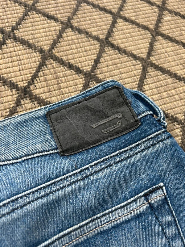 Y2k Diesel slim flared jeans Louvely W25 L34 blue low rose denim