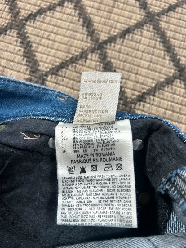 Y2k Diesel slim flared jeans Louvely W25 L34 blue low rose denim