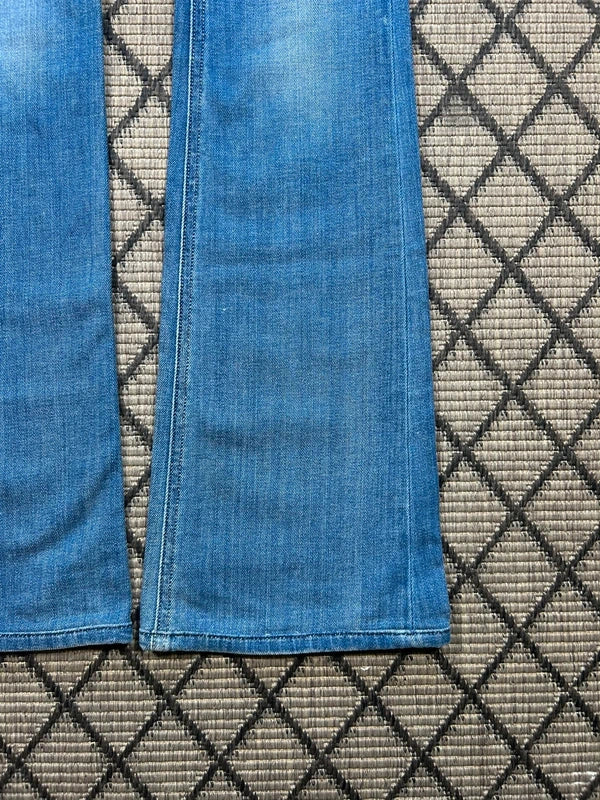 Y2k Diesel slim flared jeans Louvely W25 L34 blue low rose denim