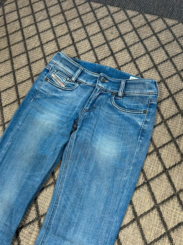 Y2k Diesel slim flared jeans Louvely W25 L34 blue low rose denim