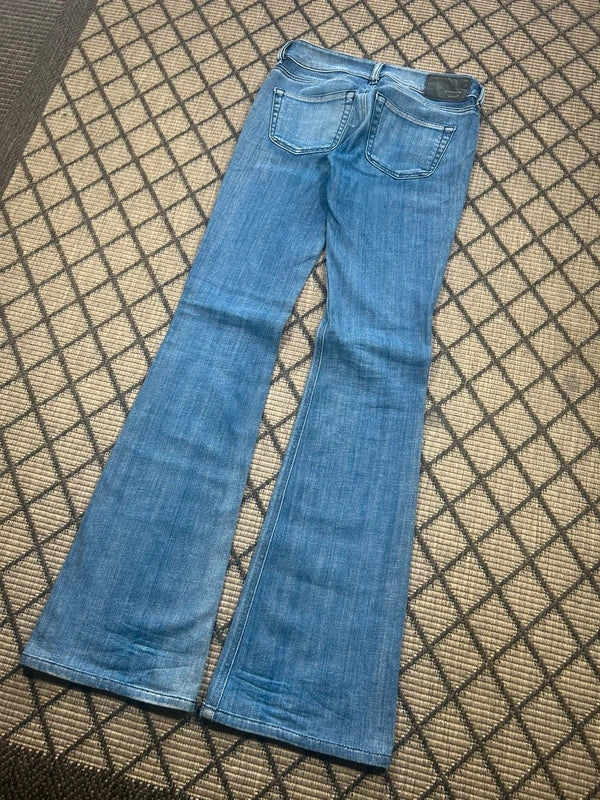 Y2k Diesel slim flared jeans Louvely W25 L34 blue low rose denim