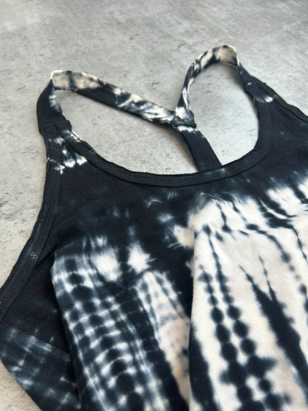 Y2k tank top black with flash white dots woman unique 10 days amsterdam