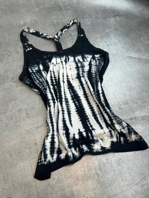 Y2k tank top black with flash white dots woman unique 10 days amsterdam