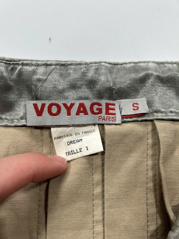 Y2k silver mini skirt with two zips flounce rare unique vintage