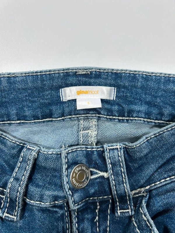 Y2k flared jeans embroidery back pocket denim high rise rare unique