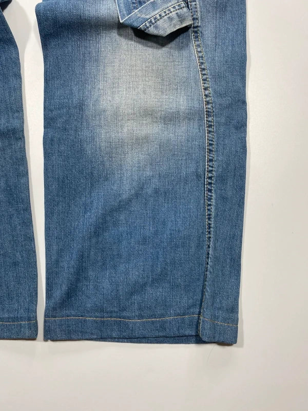 Vintage Baggy Blue Washed Jeans Skate Y2k Wide Leg Denim Size S Swag Unique Rare
