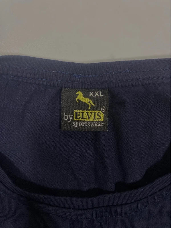 Y2k Navy Blue Tshirt Las Vegas Graphic Tee Slim Size XXL Streetwear Grunge