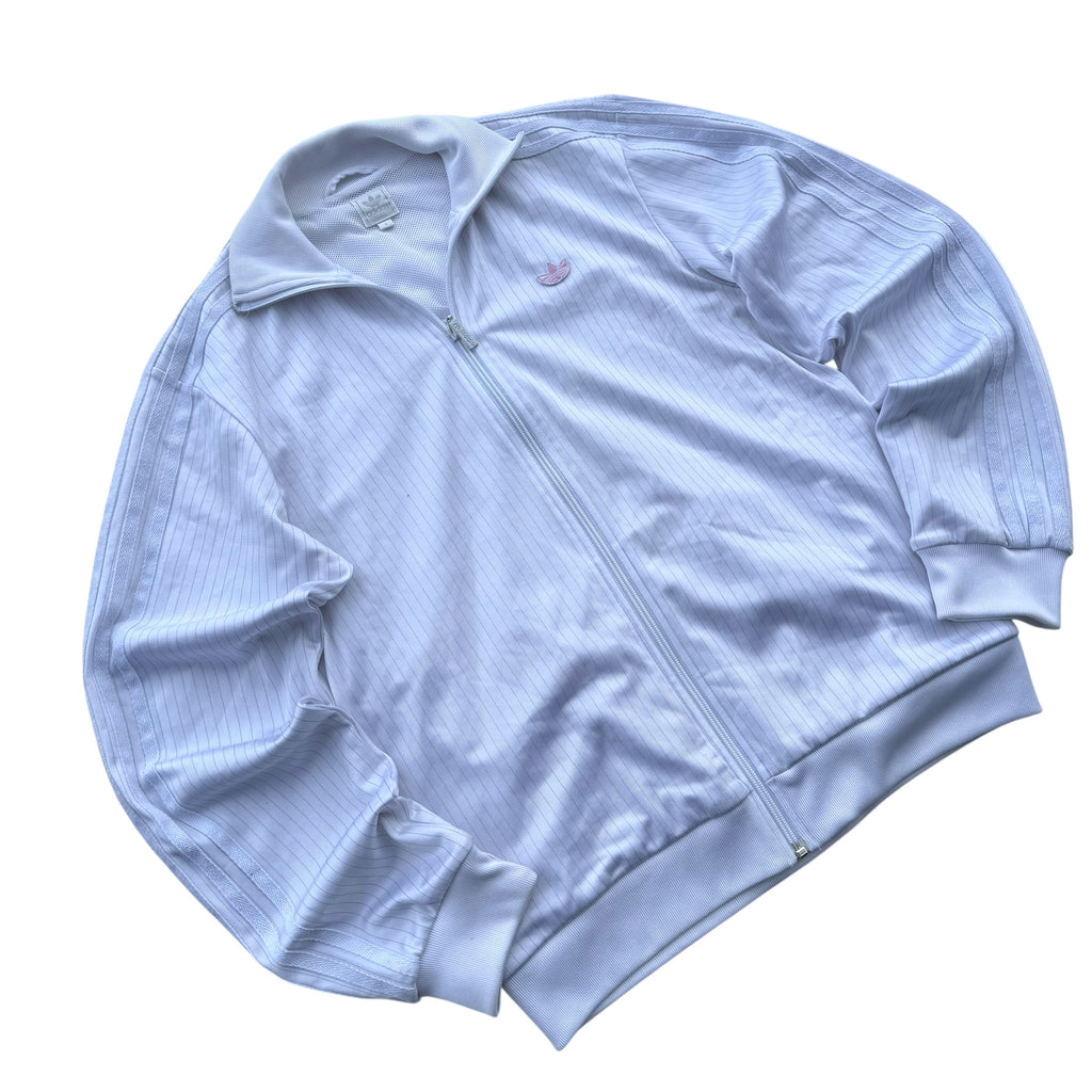 Adidas 2008 White Stripped Tracksuit Jacket bluza dresowa vintage y2k rozpinana