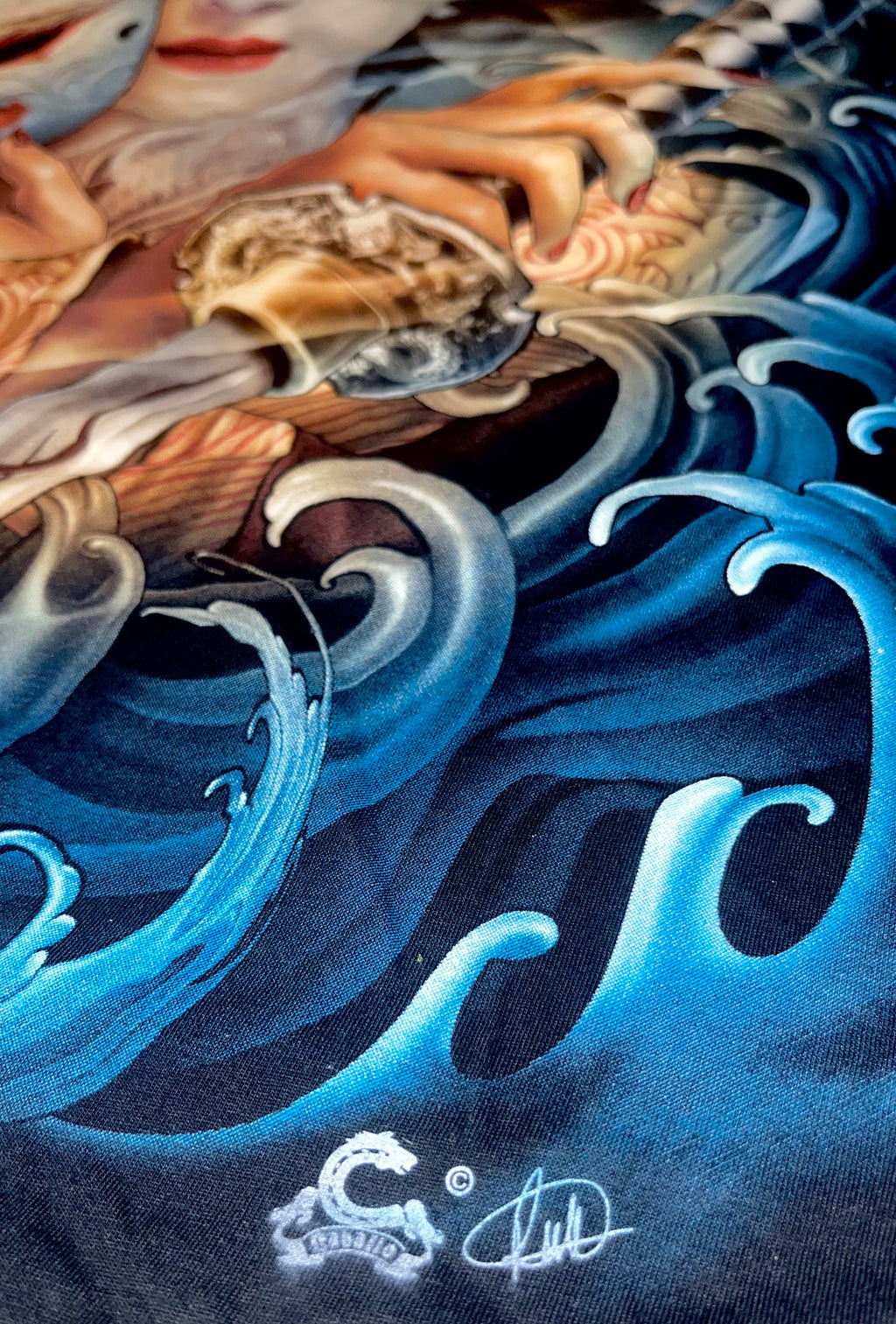 Overprint Geisha Fantasy Tattoo t-shirt Caballo dwustronna koszulka early 2000s