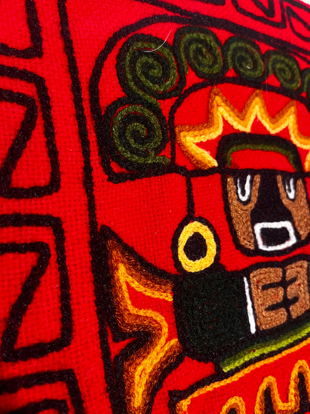 Andyjski handmade wełniany kilim/tekstylium z Peru