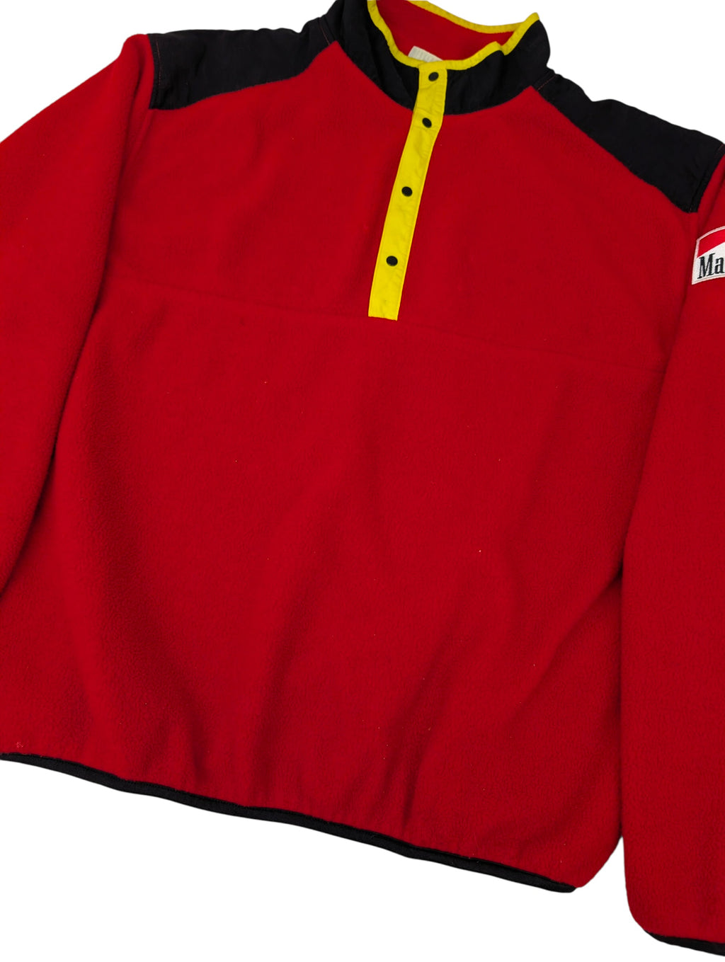 Marlboro Cigarettes Merch 90s Polar Klasyczny Vintage Pullover Na Guziki oldschool outdoors