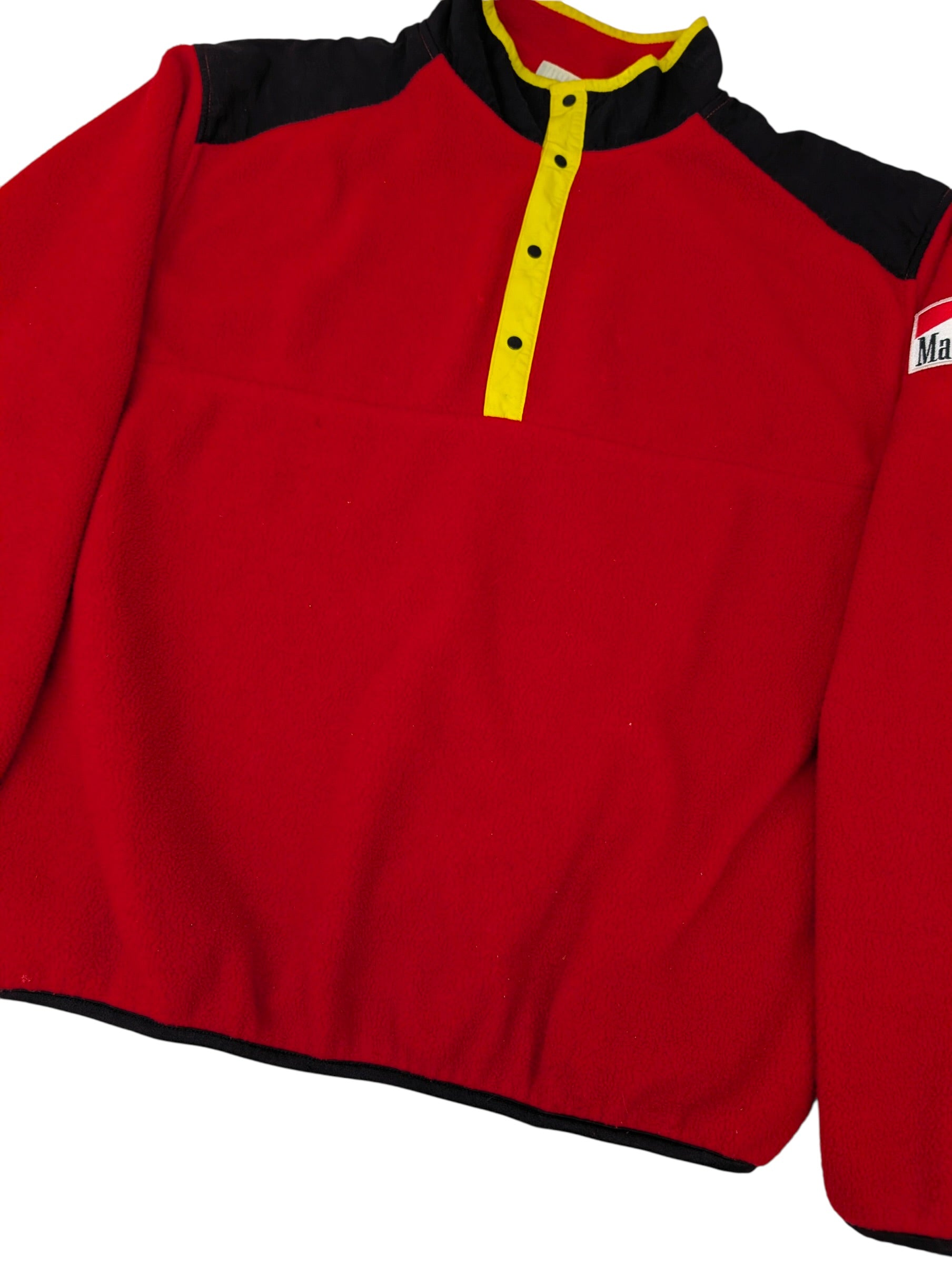 Marlboro Cigarettes Merch 90s Polar Klasyczny Vintage Pullover Na Guziki oldschool outdoors