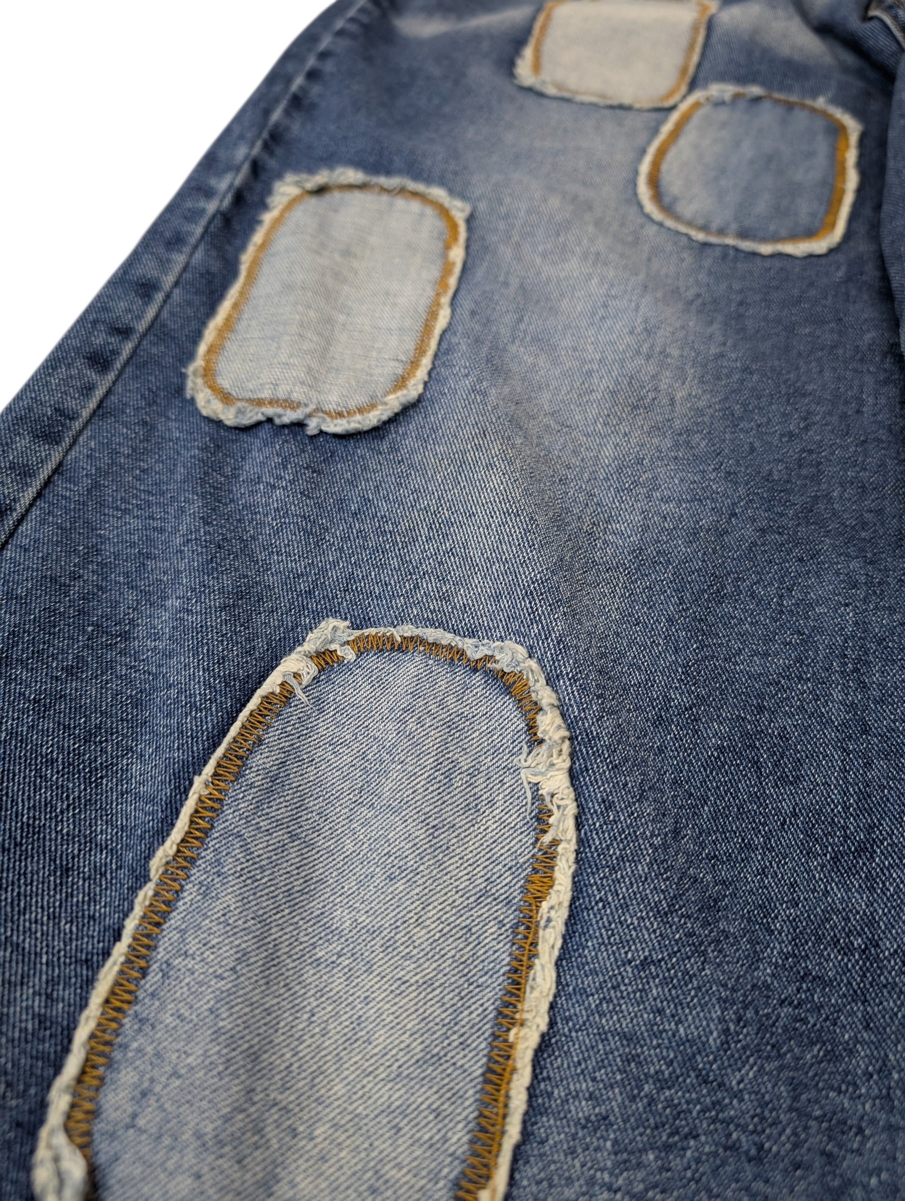 Akademiks y2k vintage baggy skater spodnie jeansy jeansowe patchwork