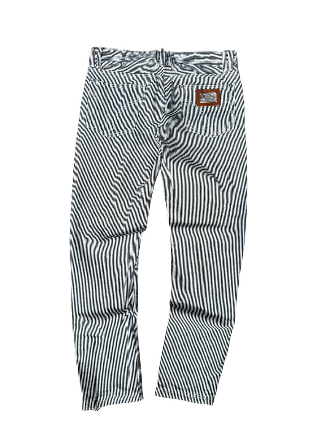 2000s Spodnie Proste Dolce Gabbana HighEnd Designer w paski eleganckie y2k Streetwear
